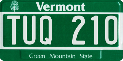 VT license plate TUQ210