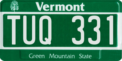 VT license plate TUQ331