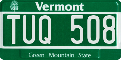 VT license plate TUQ508