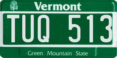 VT license plate TUQ513