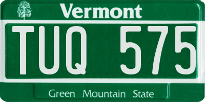 VT license plate TUQ575