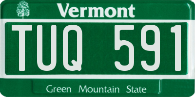 VT license plate TUQ591