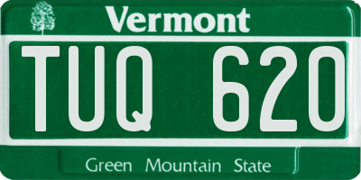 VT license plate TUQ620