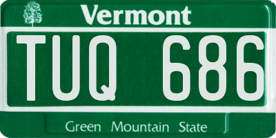 VT license plate TUQ686
