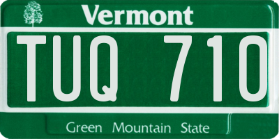 VT license plate TUQ710