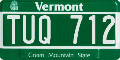 VT license plate TUQ712