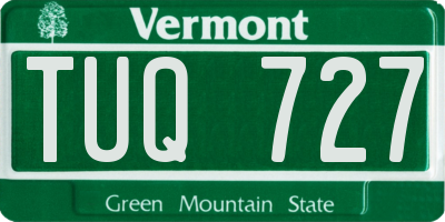 VT license plate TUQ727