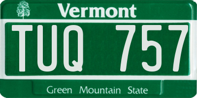 VT license plate TUQ757