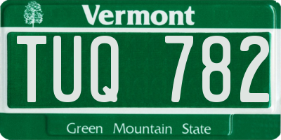 VT license plate TUQ782