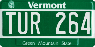 VT license plate TUR264