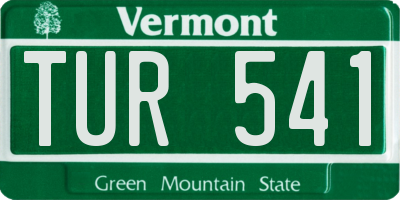 VT license plate TUR541