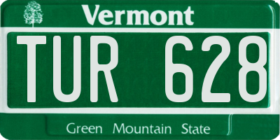 VT license plate TUR628