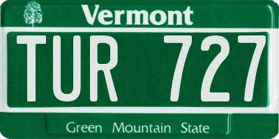 VT license plate TUR727