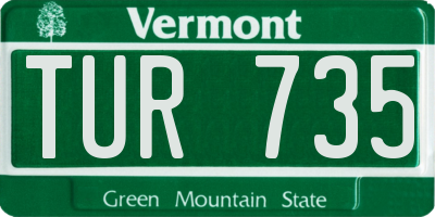 VT license plate TUR735
