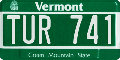 VT license plate TUR741