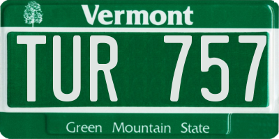 VT license plate TUR757