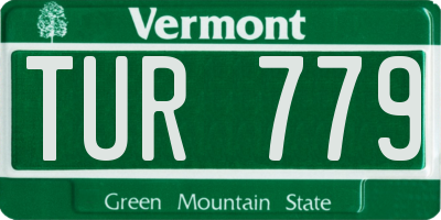 VT license plate TUR779