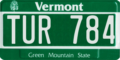 VT license plate TUR784