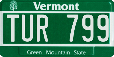 VT license plate TUR799
