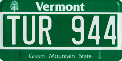 VT license plate TUR944