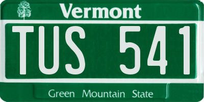 VT license plate TUS541