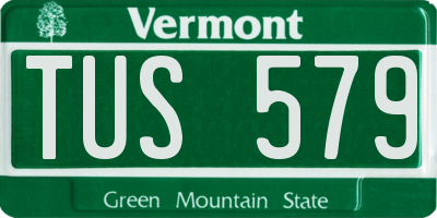 VT license plate TUS579