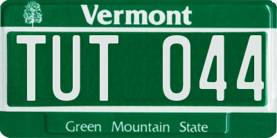 VT license plate TUT044
