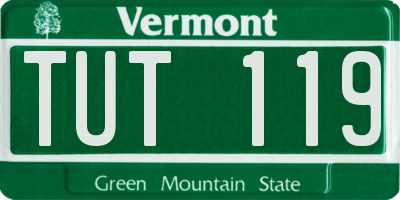 VT license plate TUT119