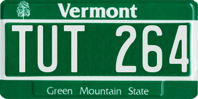 VT license plate TUT264