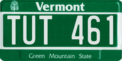 VT license plate TUT461
