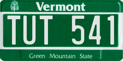 VT license plate TUT541