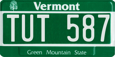 VT license plate TUT587