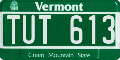 VT license plate TUT613