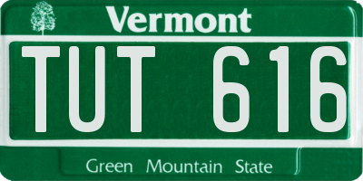 VT license plate TUT616