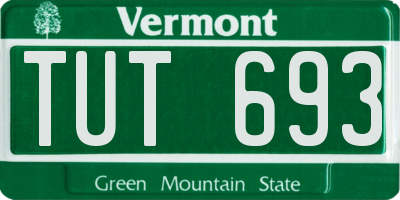 VT license plate TUT693