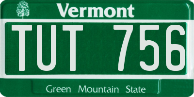 VT license plate TUT756