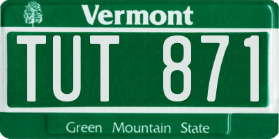 VT license plate TUT871