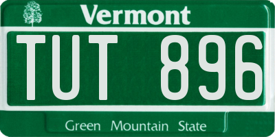 VT license plate TUT896