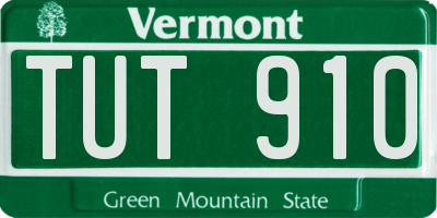 VT license plate TUT910