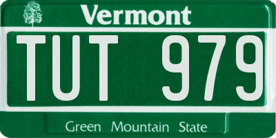 VT license plate TUT979