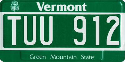 VT license plate TUU912