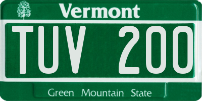VT license plate TUV200