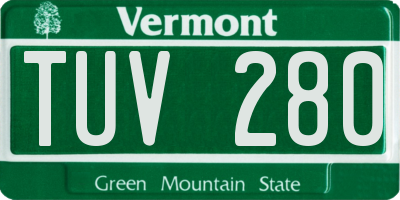 VT license plate TUV280
