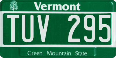 VT license plate TUV295