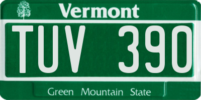 VT license plate TUV390
