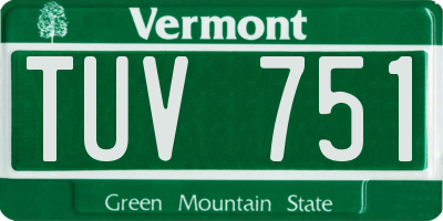 VT license plate TUV751
