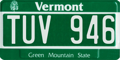 VT license plate TUV946