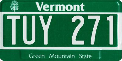 VT license plate TUY271