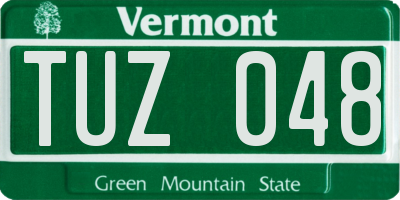 VT license plate TUZ048