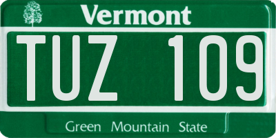 VT license plate TUZ109